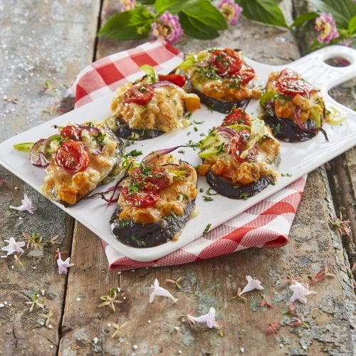 Mini pizzas de beringela