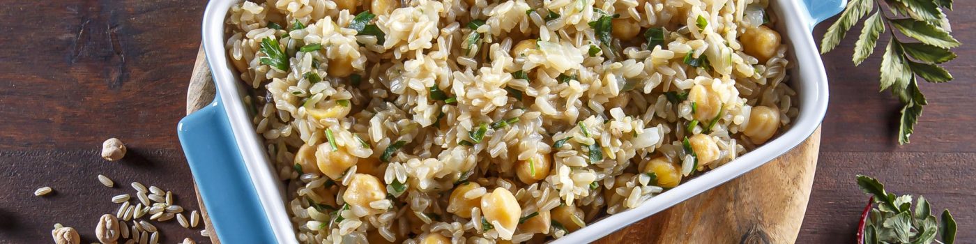 Arroz de grão e limão