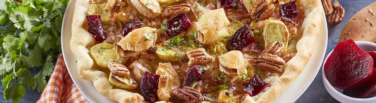 Tarte de noz pecan com vegetais @ TeleCulinária