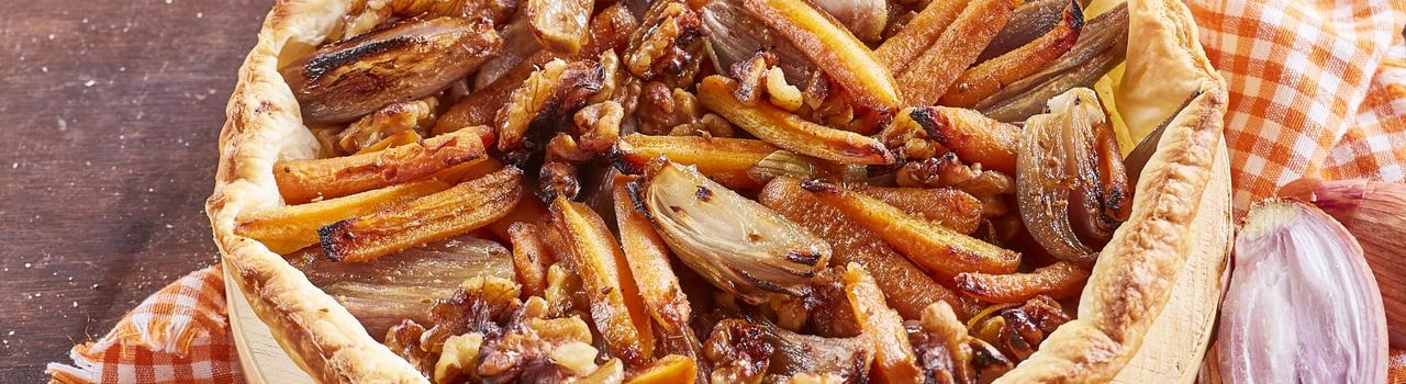 Tarte de cenoura e nozes