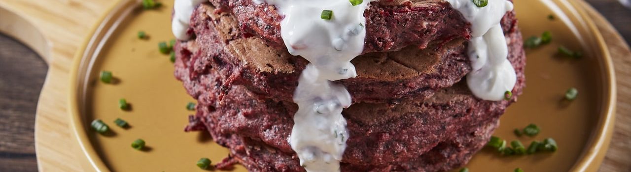 Panquecas de beterraba e cenoura