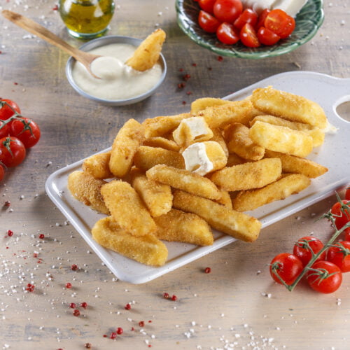 Palitos de mozarela com molho de iogurte 5 Palitos de mozarela com molho de iogurte @Teleculinária