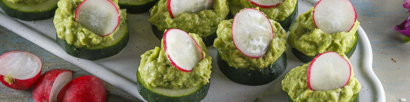 Petisco de pepino, abacate e rabanete @Teleculinária